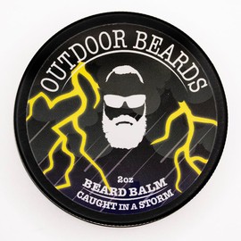 Outdoor Beards Beard Balm | 2 oz Cleansing Balm for Beards Short or Long | Beard Conditioner for Men | Essential Moisturizer for Every Man's Beard | Leave Hair and Skin Healthy (Caught in a Storm)