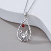PELOVNY Chicken Necklace 925 Sterling Silver Birthstone Necklace for Women