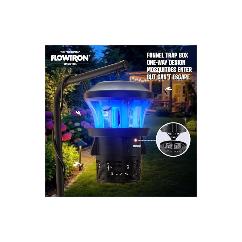 Flowtron Outdoor Bug Trap | UV Light & Powerful Fan