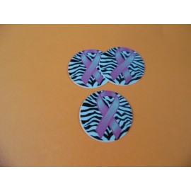 Unbranded Pre Cut One Inch Bottle Cap Pink Ribbon with Zebra Background Free Shipping - photo, 15 images