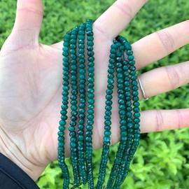 1 hebra Adabele Piedra preciosa curativa de cuarzo azul zafiro natural de 3 mm, pequeñas facetadas Rondelle espaciador abalorio sueltas (135-145 piezas) para hacer joyas GH2R-8