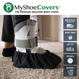 MyShoeCovers 1 Fracture Walking Boot Cover - Black, XX-Large