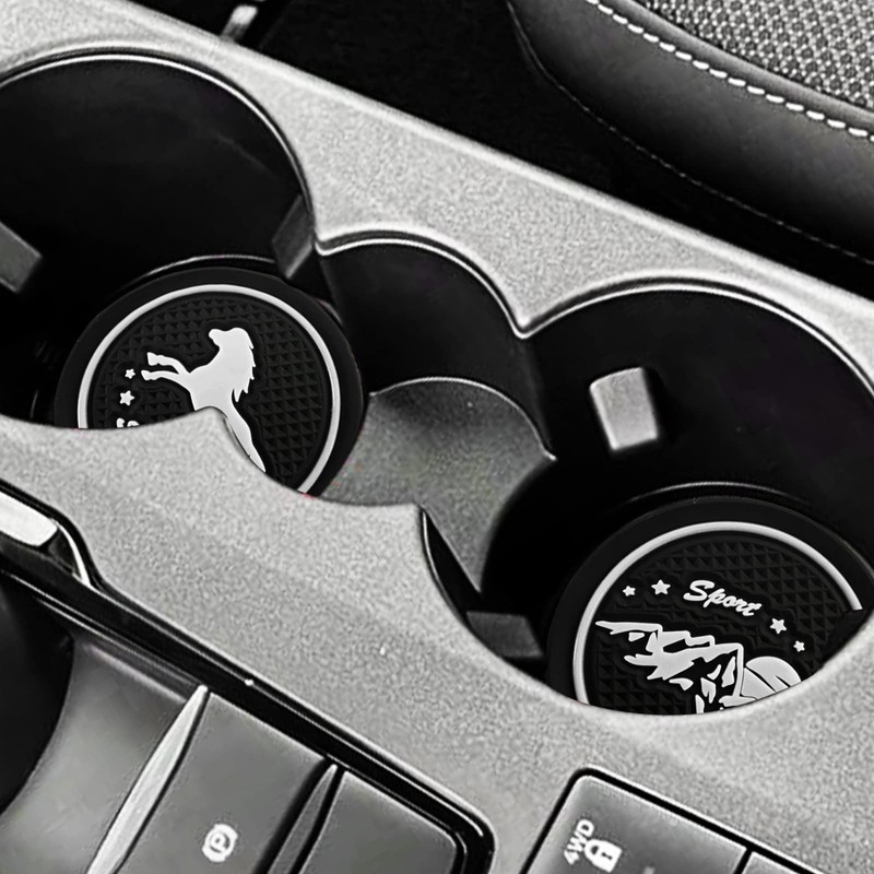 LSAUTO Ford Bronco Sport 2021-2023 Cup Holder Coaster Pony, Beverage