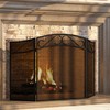 Fire Beauty Fireplace Screen for Wood Burning Fireplace Foldable 3