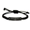 Funny Mother Black Rope Bracelet, Mother Hair Don't Care, for