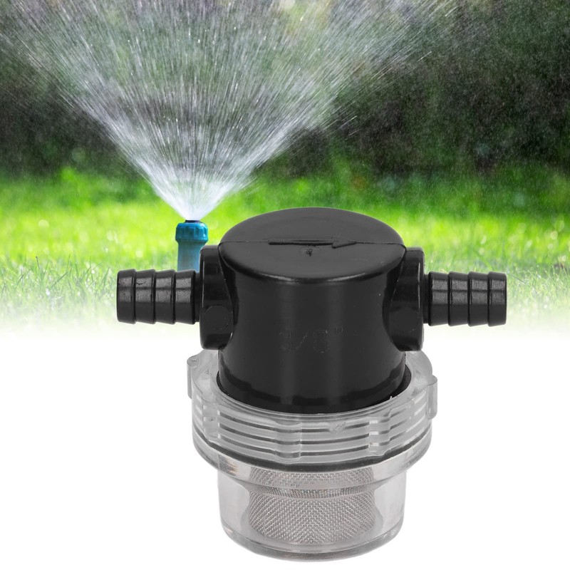 Grcfumo Water Pump Strainer Filter, 3/8 Inch Hose Barb Inline