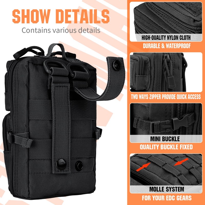 bvya Tactical Molle EDC - Bolsa compacta para herramientas, mini