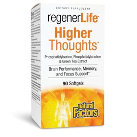 3 cerebros por factores naturales, pensamientos ms altos, apoyo para la salud cognitiva y funcin cerebral, suplemento diettico diario, 90 cpsulas...  