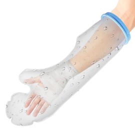 Qinaoco Waterproof Cast Cover Arm Adult, Arm Cast Protector for Shower, Shower Sleeve for Arm Cast Bag, Arm Cover for Showering After Surgery Comfortable Watertight Seal Reusable