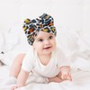 SHANFAA Cute Leopard Print Baby Turban Hats with Bow,Baby Hat