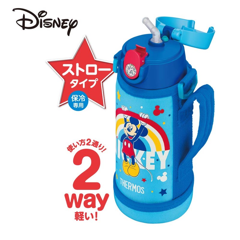 Thermos Water Bottle Vacuum Insulated Two Way Bottle 0.6L/0.64L Mickey
