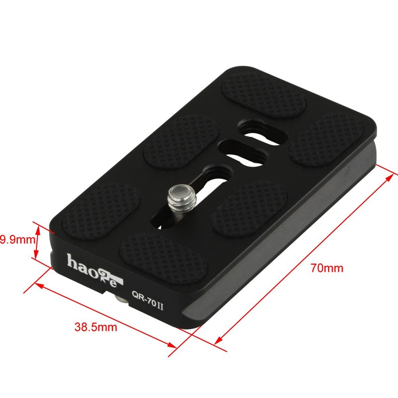 Haoge 64mm Screw Knob Clamp Adapter with 70mm QR Quick