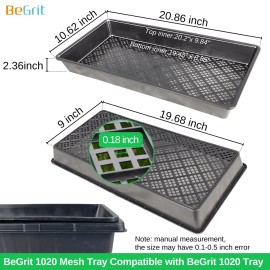 Begrit 1020 Mesh Trays 1020 Trays with Holes Mesh Bottom Tray for Microgreen Plant S...