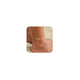Relveo Ankle Bracelets for Women, 14K Gold Plated Anklets for Women Infinity Anklet Bracelet Waterproof Adjustable Anklet,Dainty Anklets Bracelets,Anklet for Women Jewelry for Mom