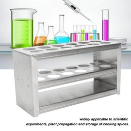 Sorandy 3-Tier Stainless Steel Test Tube Holder for Laboratory School, Test Tube Stand with 12 Holes, Sturdy Structure, Laboratory Test Tube Stand, 0.75 Inch Diameter, for SORANDYB59ZYS61CG