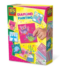 SES Creative 14119 Diamond Mosaics, Sparkling Craft Set for Children, Simple Diamond Art Diamond Painting Children