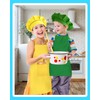 TOPWAYS Kids Apron and Chef Hat Set, kids Aprons for
