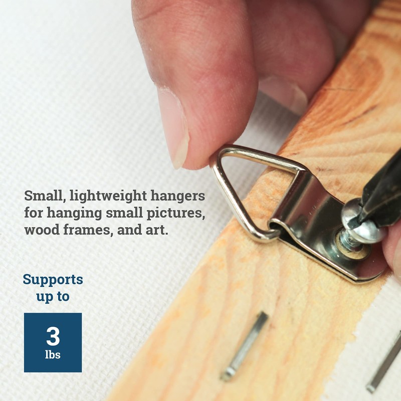 PHS D-Ring Picture Hangers with Screws 100 Pack - Small