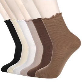 Socks For Women 12 Pairs Ankle Ruffle Frilly Boots Loafer Thin Lace Crew Cuff Hosiery Socks Slouch Socks Thigh Comfortable Cushioning Calf Socks Cozy Crew Socks Warm Winter Casual Sporty Outfits