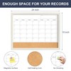 Calendar Whiteboard for Wall, 18x24 Inches Whiteboard Calendar Cork Board