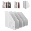 BEANPRECOY Collapsible Magazine File Holder with 4 Compartments, Desktop File