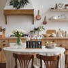 CHONIC Farmhouse Silverware Holder, Rustic Wood Silverware Caddy with Tray,