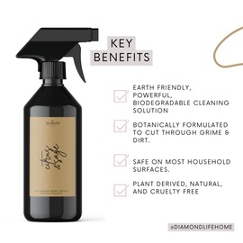The Diamond Life Home 'CITRUS & SAGE' Scented Natural All-Purpose Cleaner - Plant Powered & Bio-based Ingredients - Safe, Effective, & Multi Surface: Shower, Counters, Floors, and More