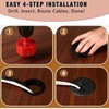Desk Grommet Kit - 8 PCS 2 Inch Black ABS