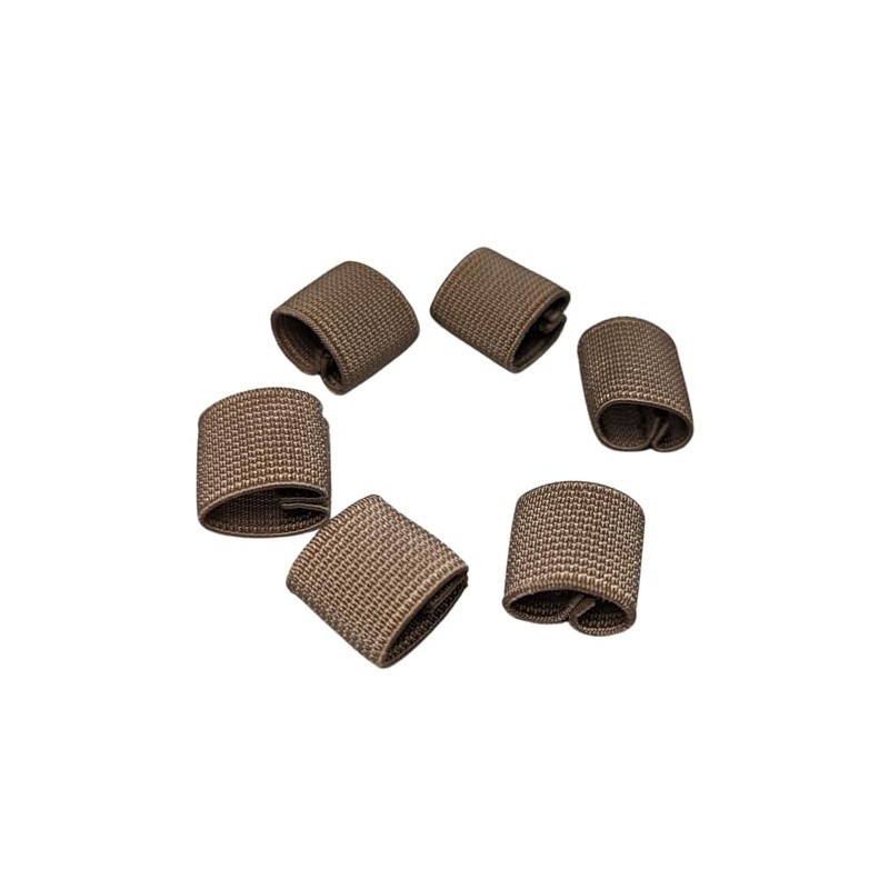 USA Mil-Spec Molle Backpack Elastic Webbing Strap Clip Keepers (TAN