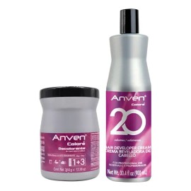 Kit Decolorante Anven Rosa Tono 20 Vol