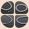 TIESOME Pearl Necklace Bracelet Earrings Set, Faux Pearl Jewelry Set