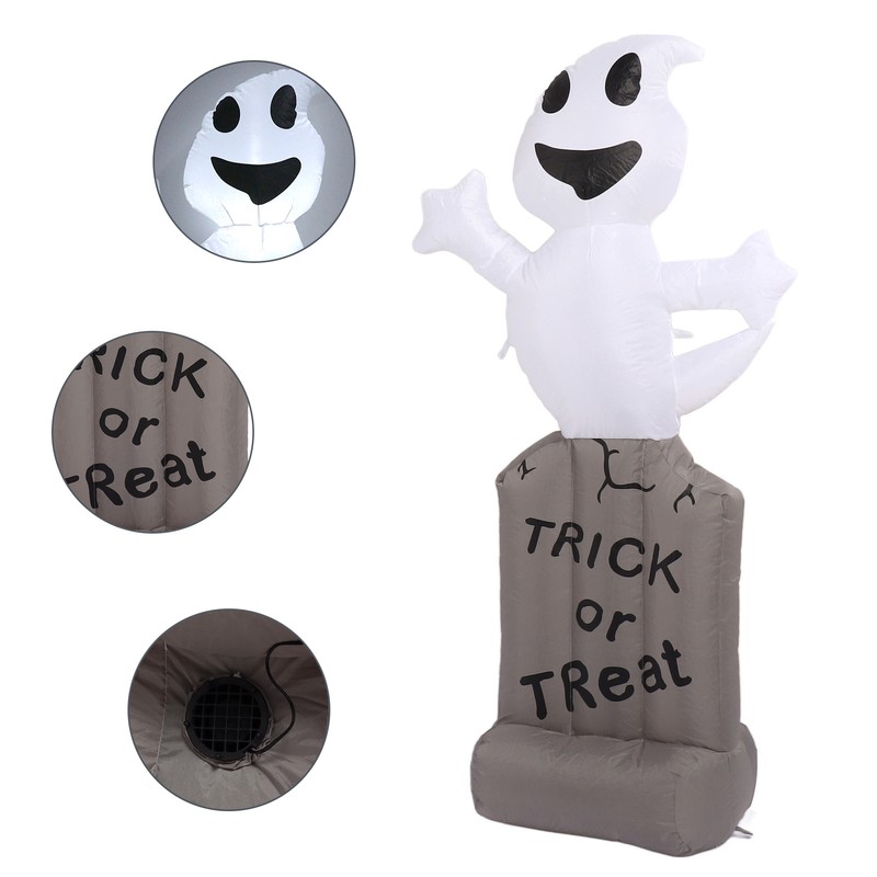 Inflatable Ghosts Tombstones Decoration 5Ft LED IP44 Waterproof With Blower