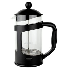 Café Olé 6 Cup Everyday Black Plastic Cafetiere, Rust Resistant Stainless Steel Filter, Insulated Plastic Frame, Dishwasher Safe, French Press