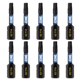 10 x Rennie Tools 32mm Long T15 TX15 Impact Screwdriver Driver Bits Set. Heavy Duty Magnetic Torx Screwdriver Bit Set. Black Oxide Coated Torx Impact Driver Bits. Torx Bit Set.