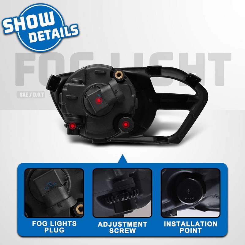 AUTOWIKI Fog Light Assembly for 2011-2014 Nissan Murano With Clear