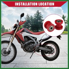 Motoforti Chain Roller Pulley Tensioner/for Motorcycle ATV 8mm 2 Set Red Long-lasting