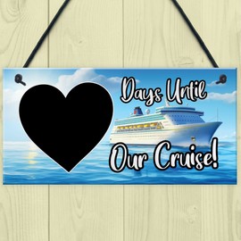Red Ocean Cruise Countdown Holiday Plaque - Hanging Holiday Countdown Accessories Signs - Travel Essential Gifts For Women - Retirement Gifts - Holiday Cruise Essentials
