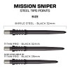 Mission Darts Sniper Points Titan Pro | Steel Tip Replacement