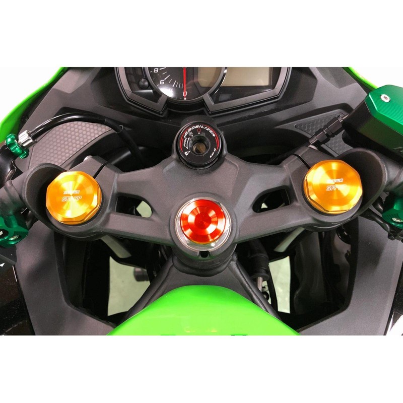 BIKERS BK-K0464-ORG Stem Cap ZX-25R ZX-4RR ZX-4R SE Aluminum Orange