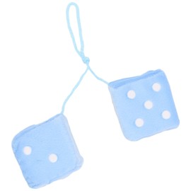 Sumex DADOS30 Furry Dice with Dots - Blue/ White