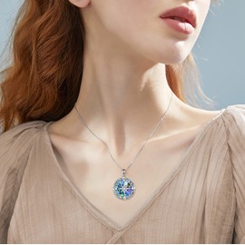 ONEFINITY Compass Necklace Sterling Silver Celtic Knot Abalone Shell Necklace Graduation Friendship Talisman Travel Necklace Inspirational Graduation Gift Jewelry Gifts For Women
