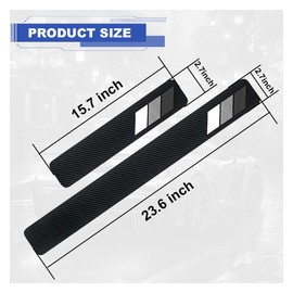 ZIMISI 4PCS Tri-Color Door Sill Protectors, Anti-Scratch Carbon Fiber Entry Step Guard Sticker, Universal Car Front/Rear Door Threshold Protection Stripe for TRD 4Runner Tundra (Black)