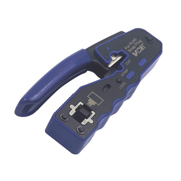 VCE GJ670BL RJ45 Crimp Tool, Pass Through Ethernet Crimping Tool