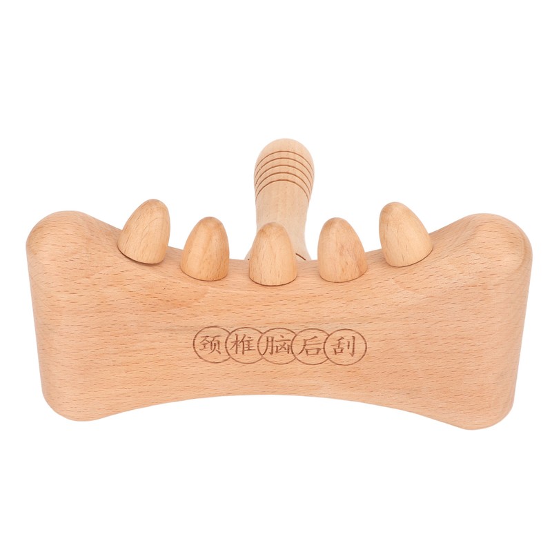 Wooden Gua Sha Tool Portable Rounded Edges Wood Scraping Massage