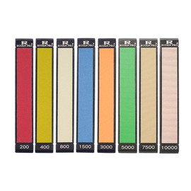 RUIXIN PRO 8PCS Diamond Sharpening Stones, #200#400#800#1500#3000#5000#7500#10000 Grit Professional Whetstone Kit for Kitchen Outdoor
