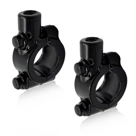 Sylvil 2 PCS Motorcycle Handlebar Mirror Mount Holder, Aluminum 7/8" Mirror Thread Mount Clamp, Handlebar Rearview Mirror Adapter for ATV Scooter, Universal Motorcycle Accessories (8mm Black)