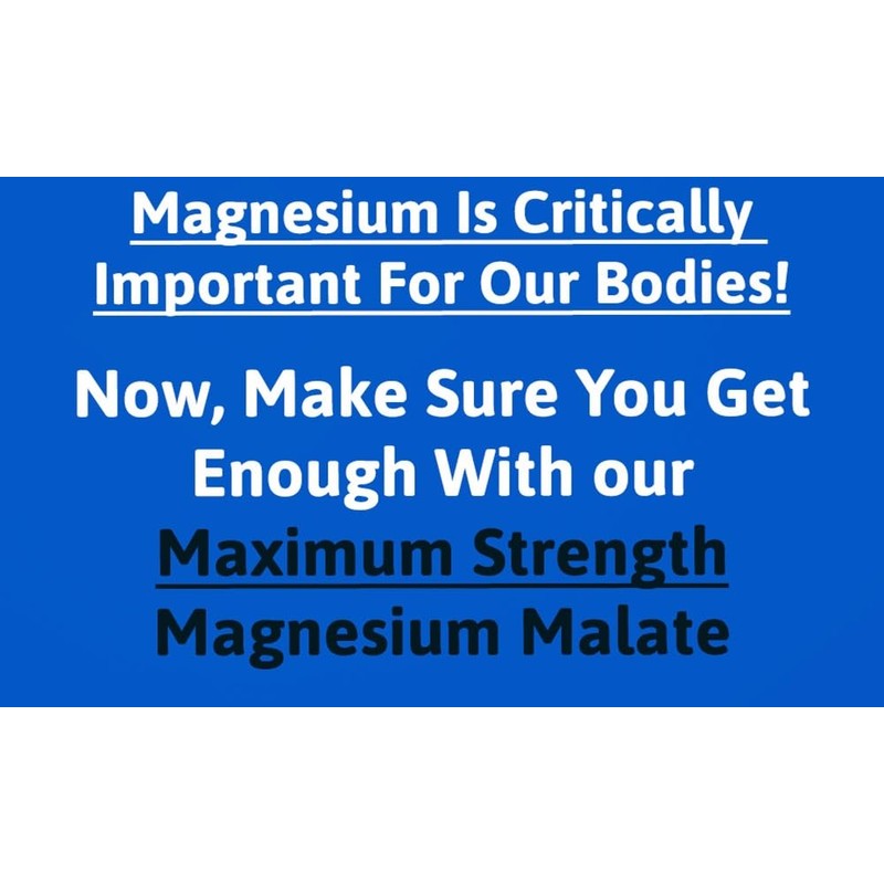 Magnesium Malate Capsules Not Tablets Bioavailable Mineral Supplement Easy to