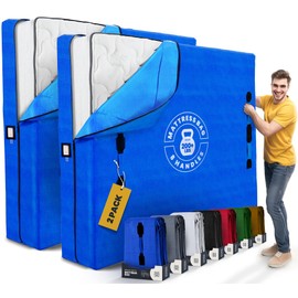 Mattress Bags for Moving with 8 Handles King - 2 Pack Extra-Thick Mattress Bag for Moving - Reusable Mattress Storage Bag - Zippered Mattress Cover for Moving, Moving Mattress Bag Protector