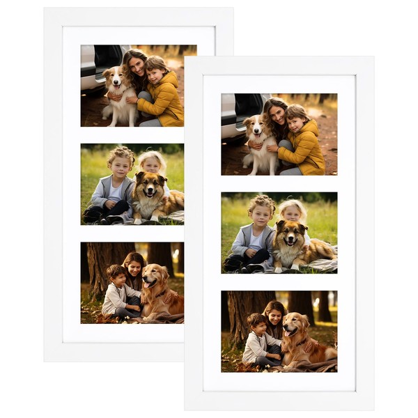 Frametory, 9x18 picture frame - For Three 5x7 photos, Solid