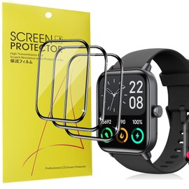 Lamsaw for FQQ Smart Watch Protective Film, [Set of 3] Full Protection Film, 3D Full Protection, Float, High Sensitivity, Touch, High Transmittance, Waterproof, Anti-Fingerprint, Compatible with FQQ